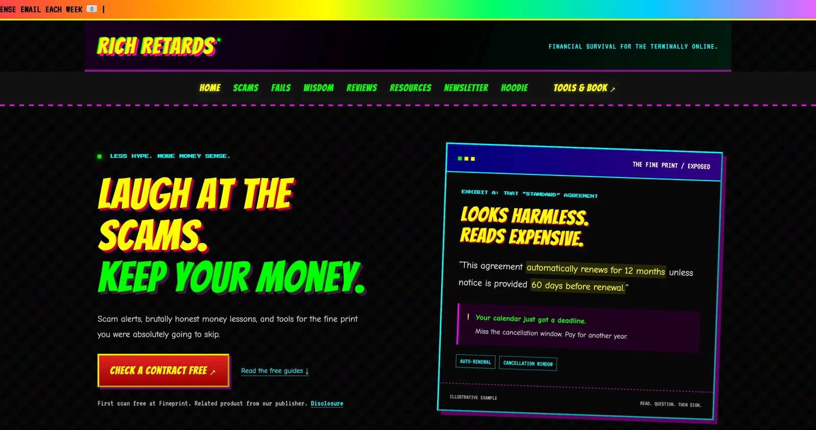 Rich Retards homepage